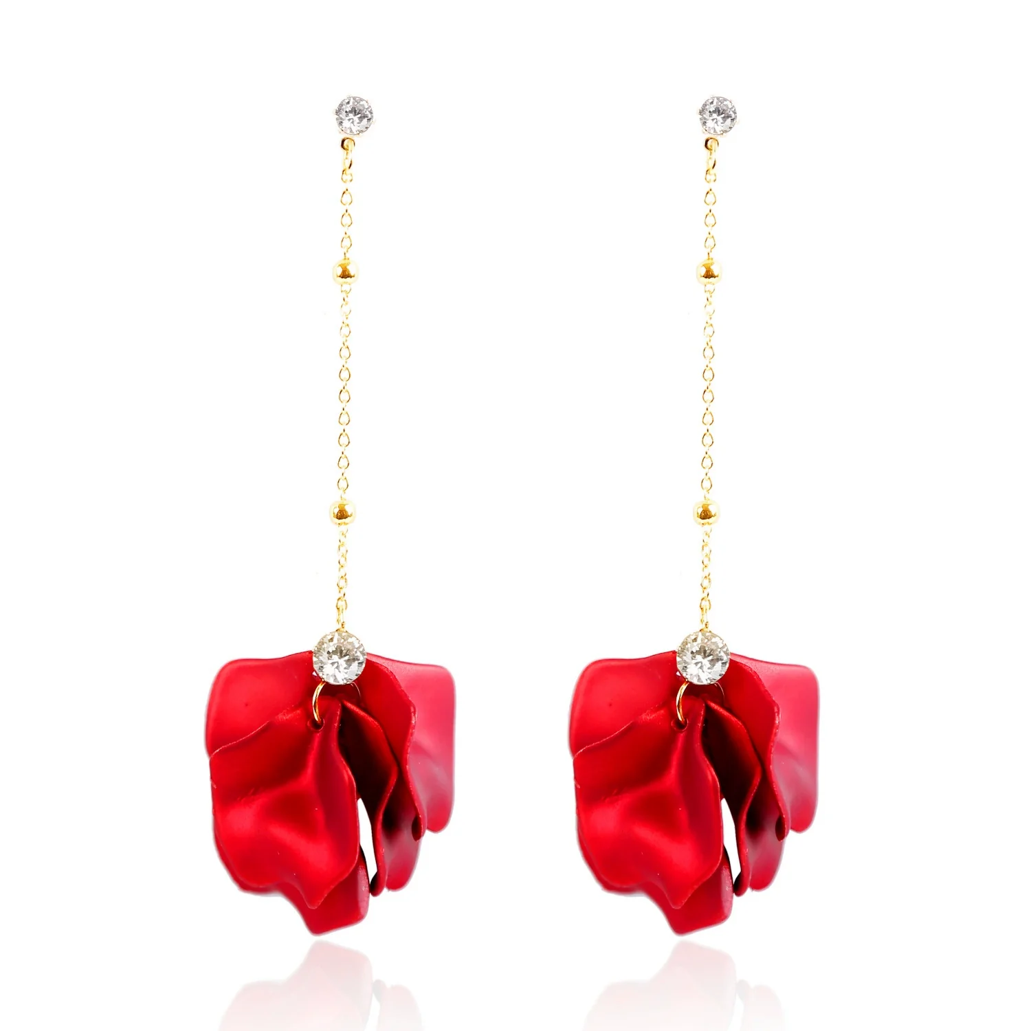 Wholesale Handmade Matte Resin Flower Tassel Earrings For Women - Image 5