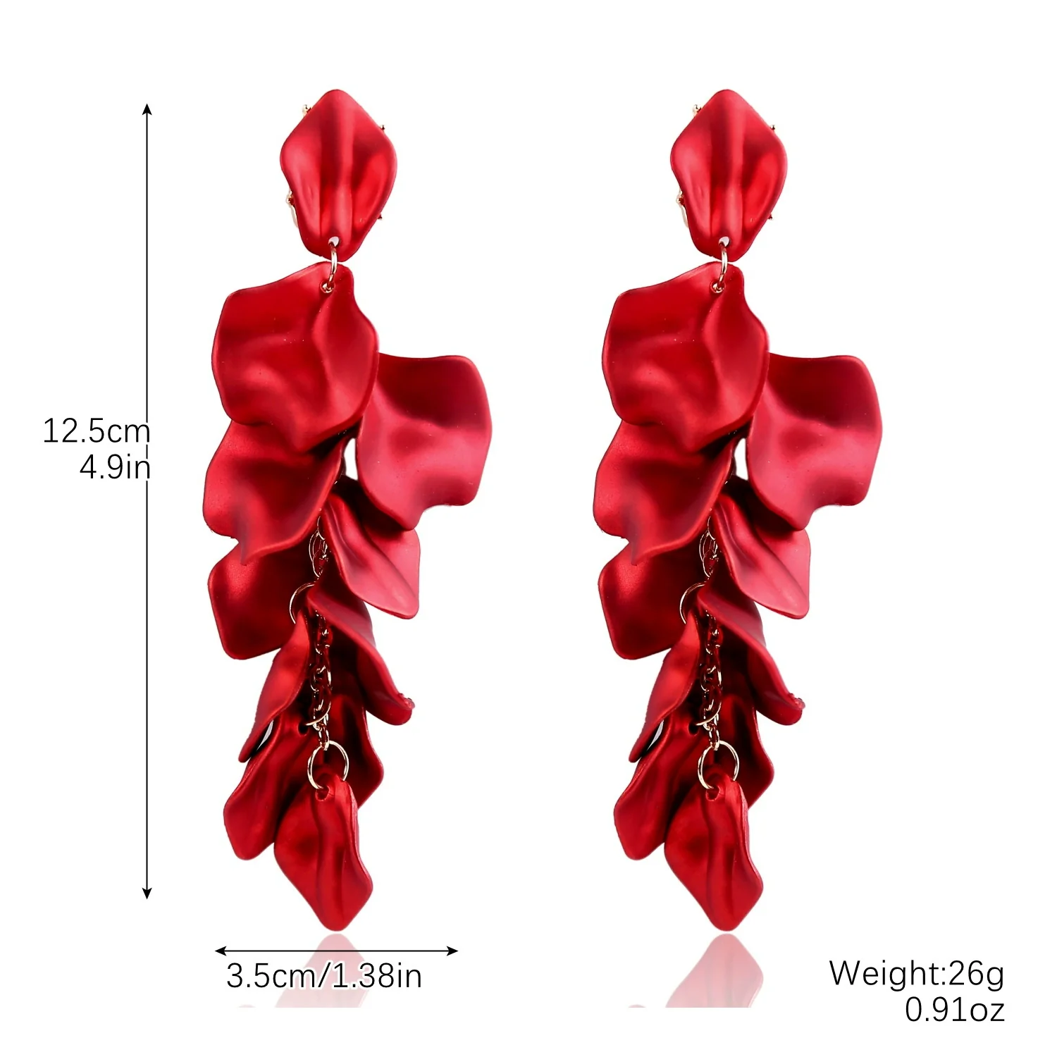Wholesale Handmade Matte Resin Flower Tassel Earrings For Women - Image 6