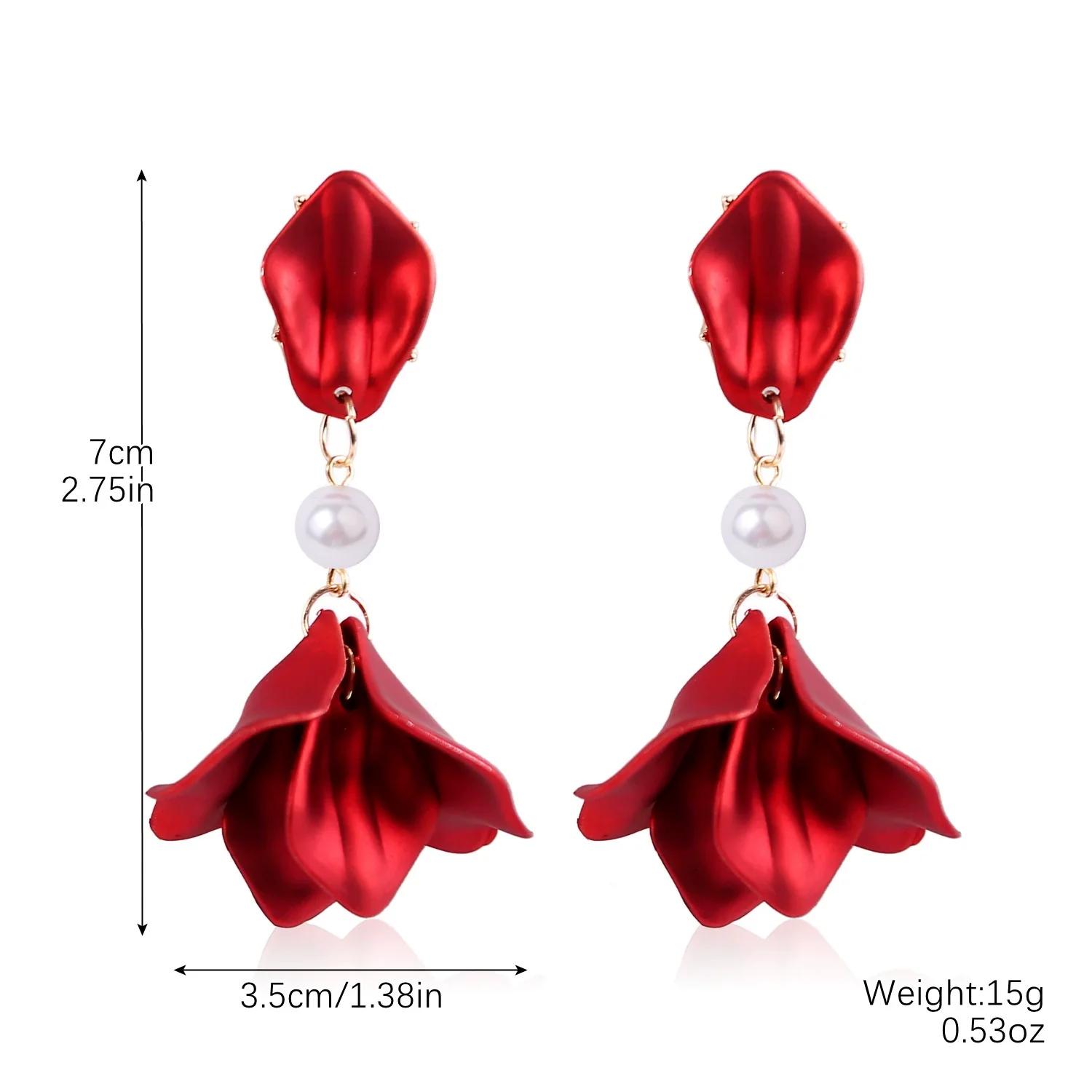 Wholesale Handmade Matte Resin Flower Tassel Earrings For Women - Image 8