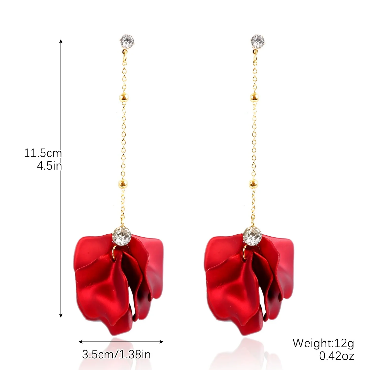 Wholesale Handmade Matte Resin Flower Tassel Earrings For Women - Image 9
