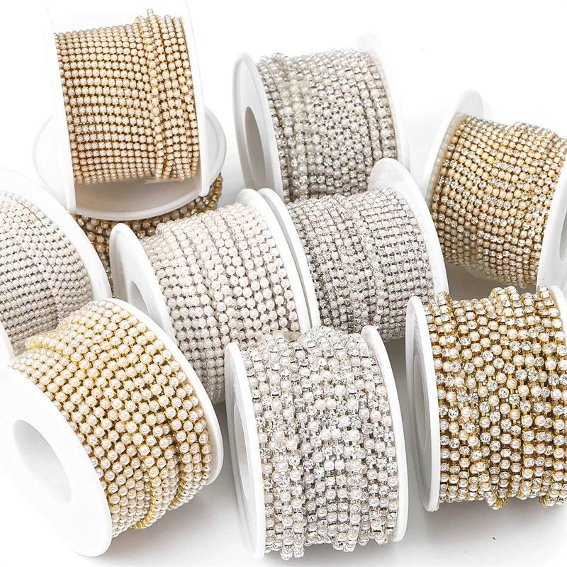 Wholesale Handmade Natural Style Rhinestone Claw Pearl Gold And Silver Bottom Claw Diamond Beaded Necklace Jewelry Accessories - Image 4