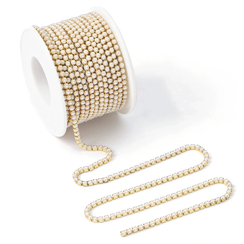 Wholesale Handmade Natural Style Rhinestone Claw Pearl Gold And Silver Bottom Claw Diamond Beaded Necklace Jewelry Accessories - Image 6
