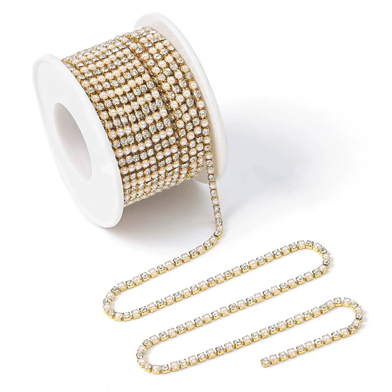 Wholesale Handmade Natural Style Rhinestone Claw Pearl Gold And Silver Bottom Claw Diamond Beaded Necklace Jewelry Accessories - Image 8