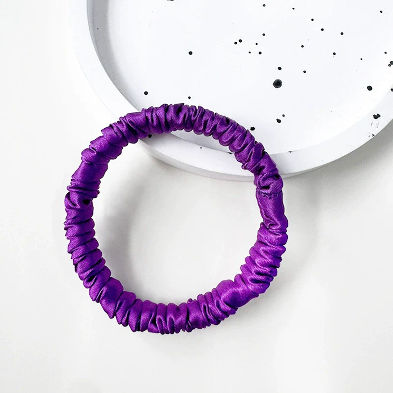 Wholesale Handmade Silk Hair Tie For Women High Elasticity Mulberry Silk Nonpulling Ponytail Head Flower Hair Rope - Image 15