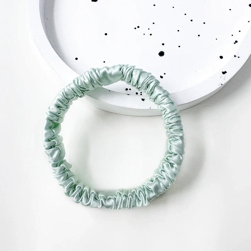 Wholesale Handmade Silk Hair Tie For Women High Elasticity Mulberry Silk Nonpulling Ponytail Head Flower Hair Rope - Image 21
