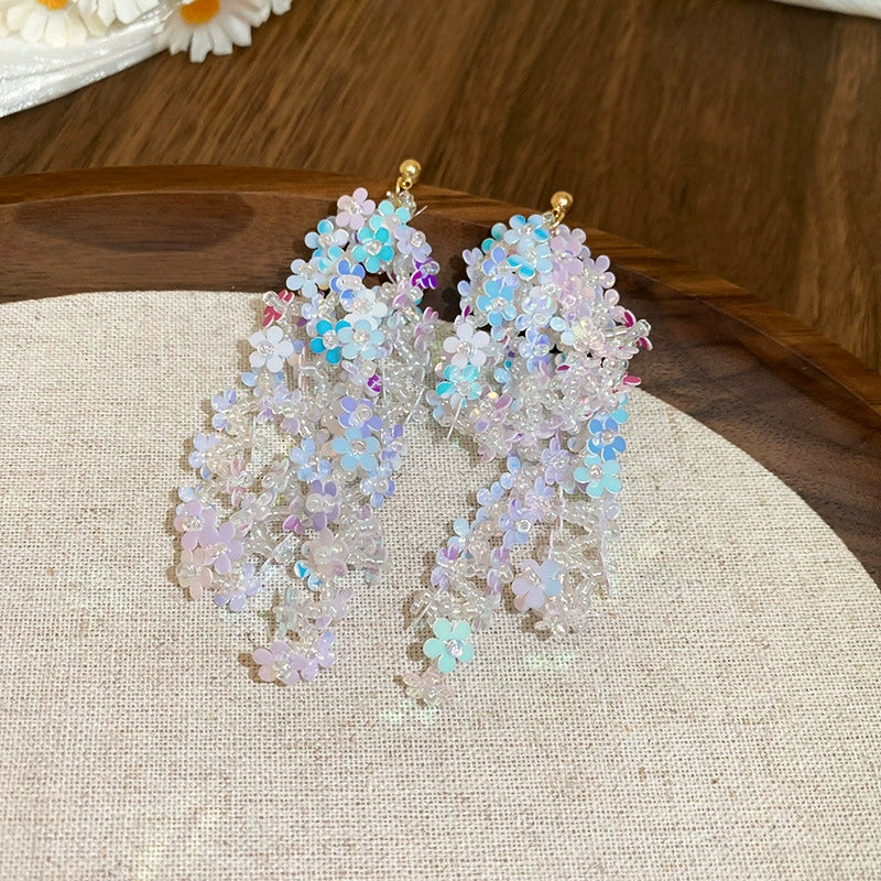 Wholesale Handmade Silver Needle Mesh Earrings With Forest Flower Design - Image 28