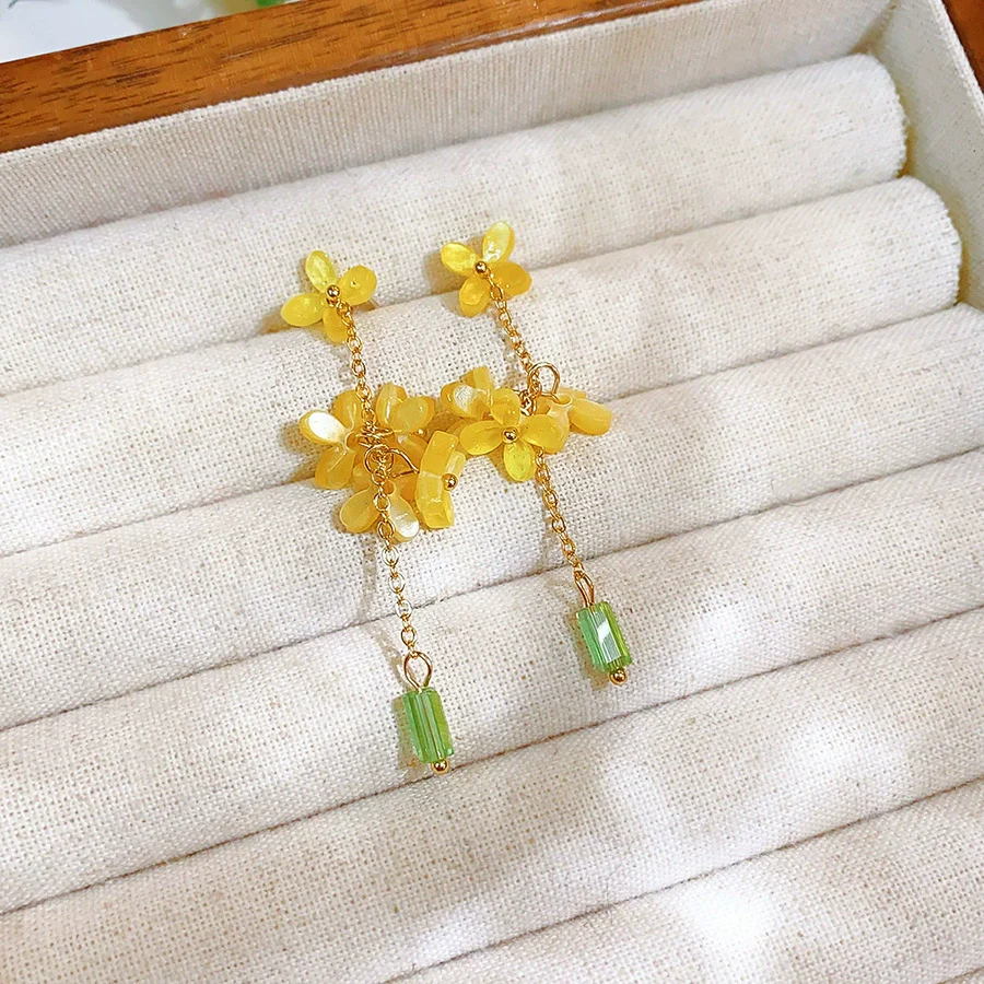 Wholesale Handmade Silver Needle Mesh Earrings With Forest Flower Design - Image 29