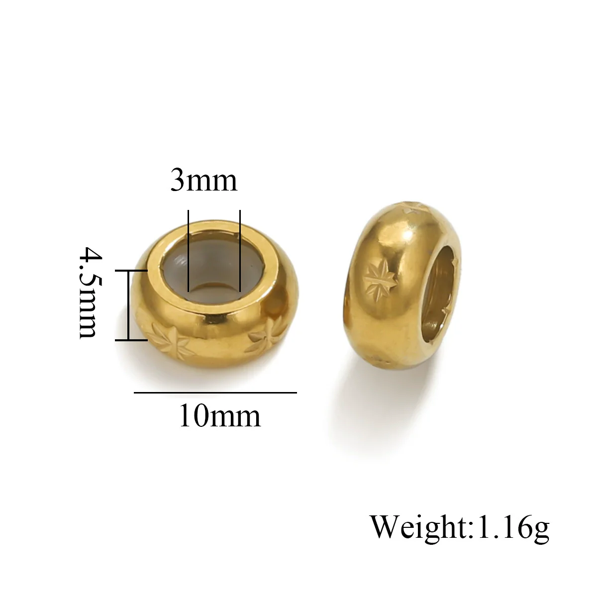 Wholesale Handmade Stainless Steel And Silicone Loose Round Beads Jewelry With Glossy Geometric Design And Electroplating - Image 27