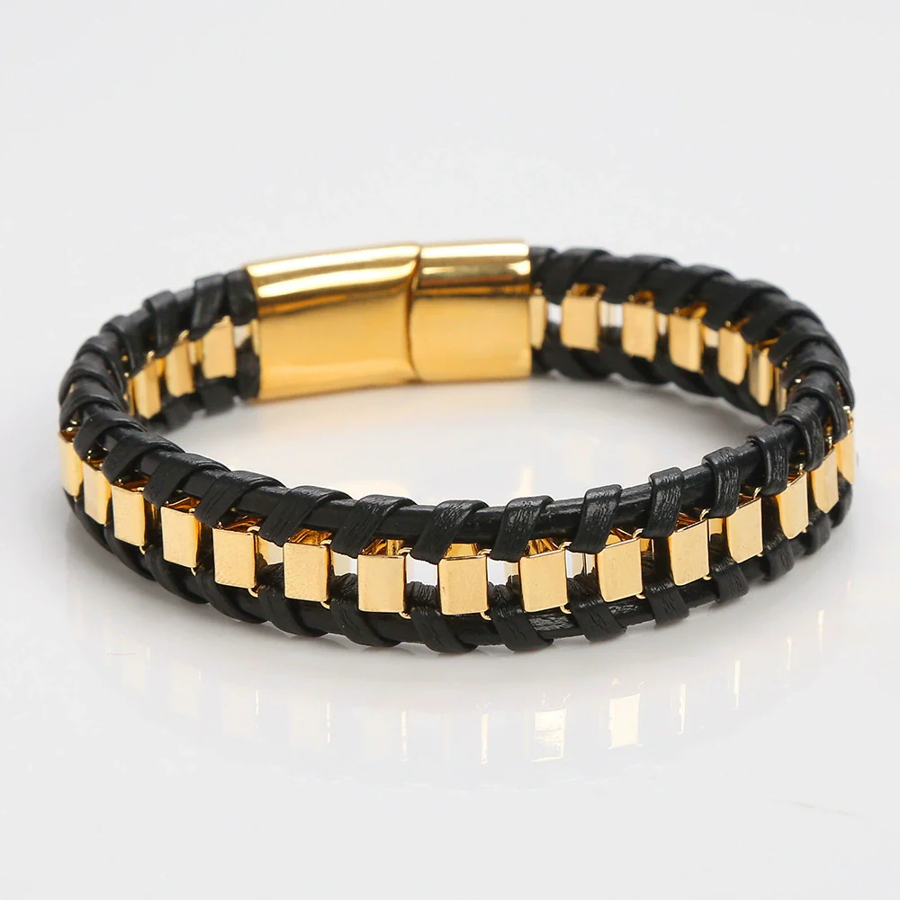 Wholesale Handmade Stainless Steel Geometric Bracelets For Men And Women With Polishing Treatment - Image 4