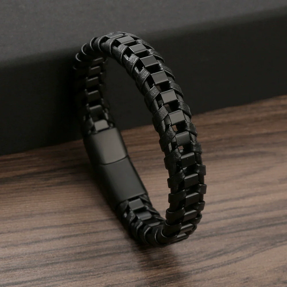 Wholesale Handmade Stainless Steel Geometric Bracelets For Men And Women With Polishing Treatment - Image 6