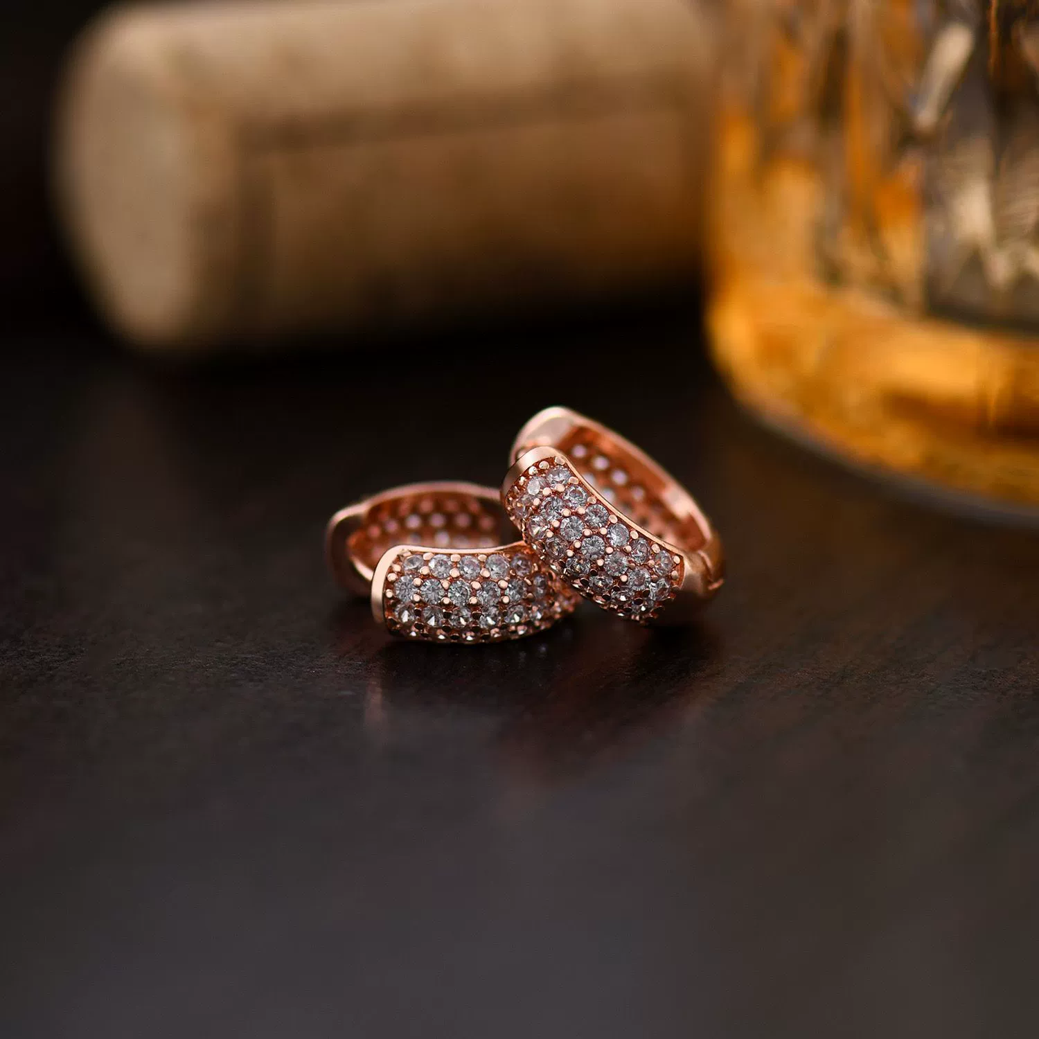 Wholesale Hip Hop Punk Earrings Copper Inlaid With Zircon Ushape Geometric Style Unisex - Image 3