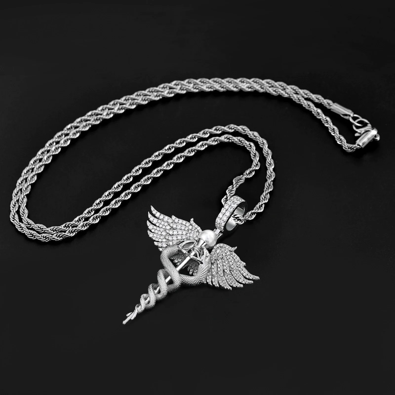 Wholesale Hip Hop Style Animal Zodiac Copper Zirconia Pendant Necklace For Men - Image 3