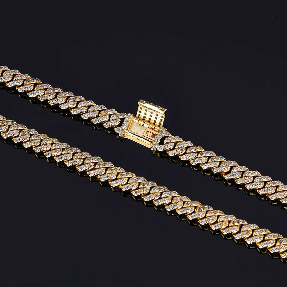 Wholesale Hip Hop Style Geometric Zircon Copper Cuban Chain Bracelet For Men And Women - Image 4