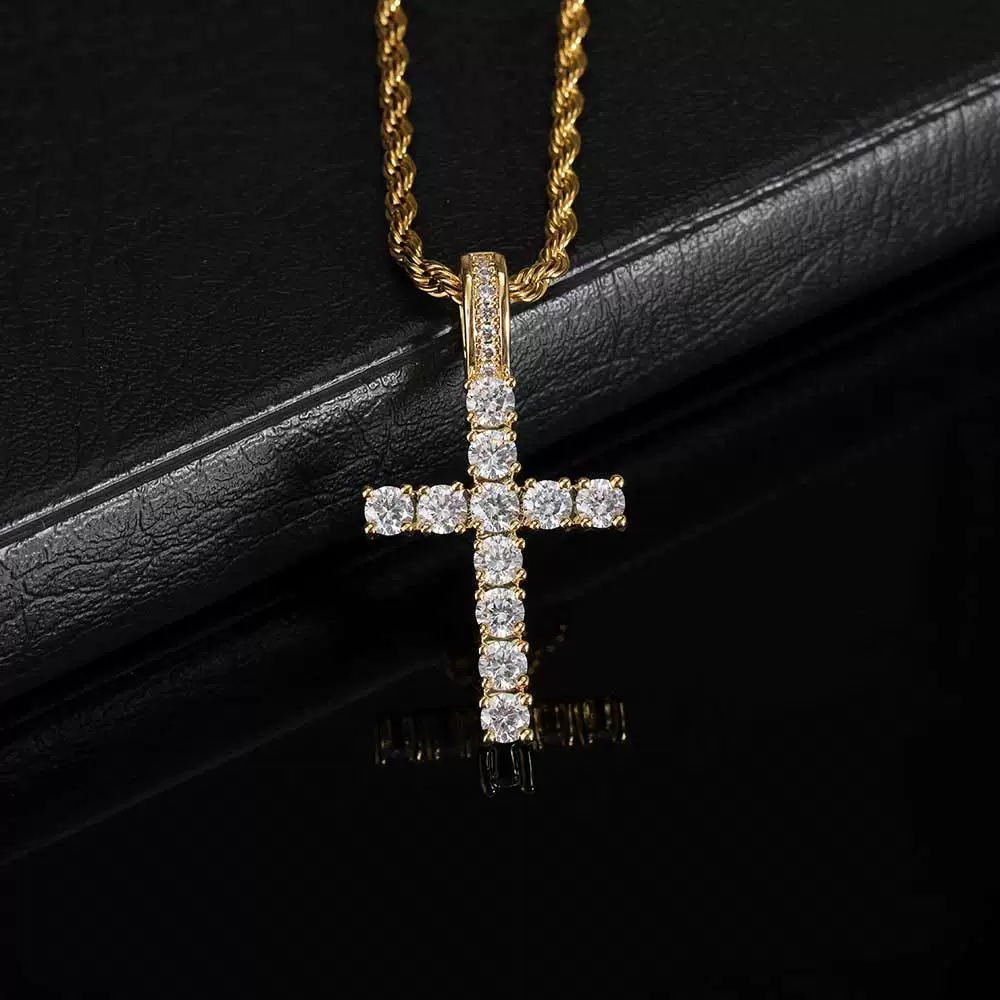 Wholesale Hiphop Cross Copper Zircon Pendant Necklace - Image 25