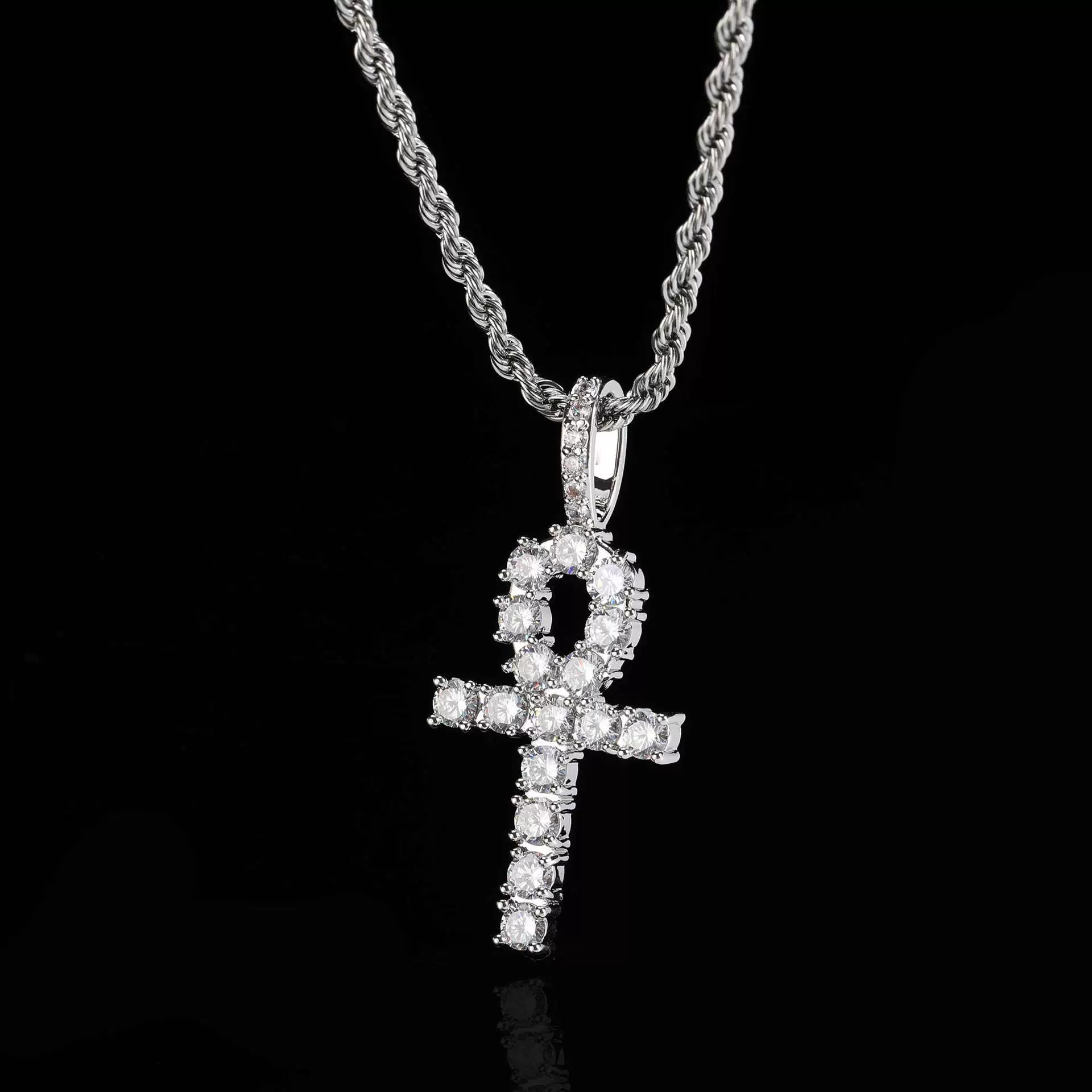 Wholesale Hiphop Cross Copper Zircon Pendant Necklace - Image 34