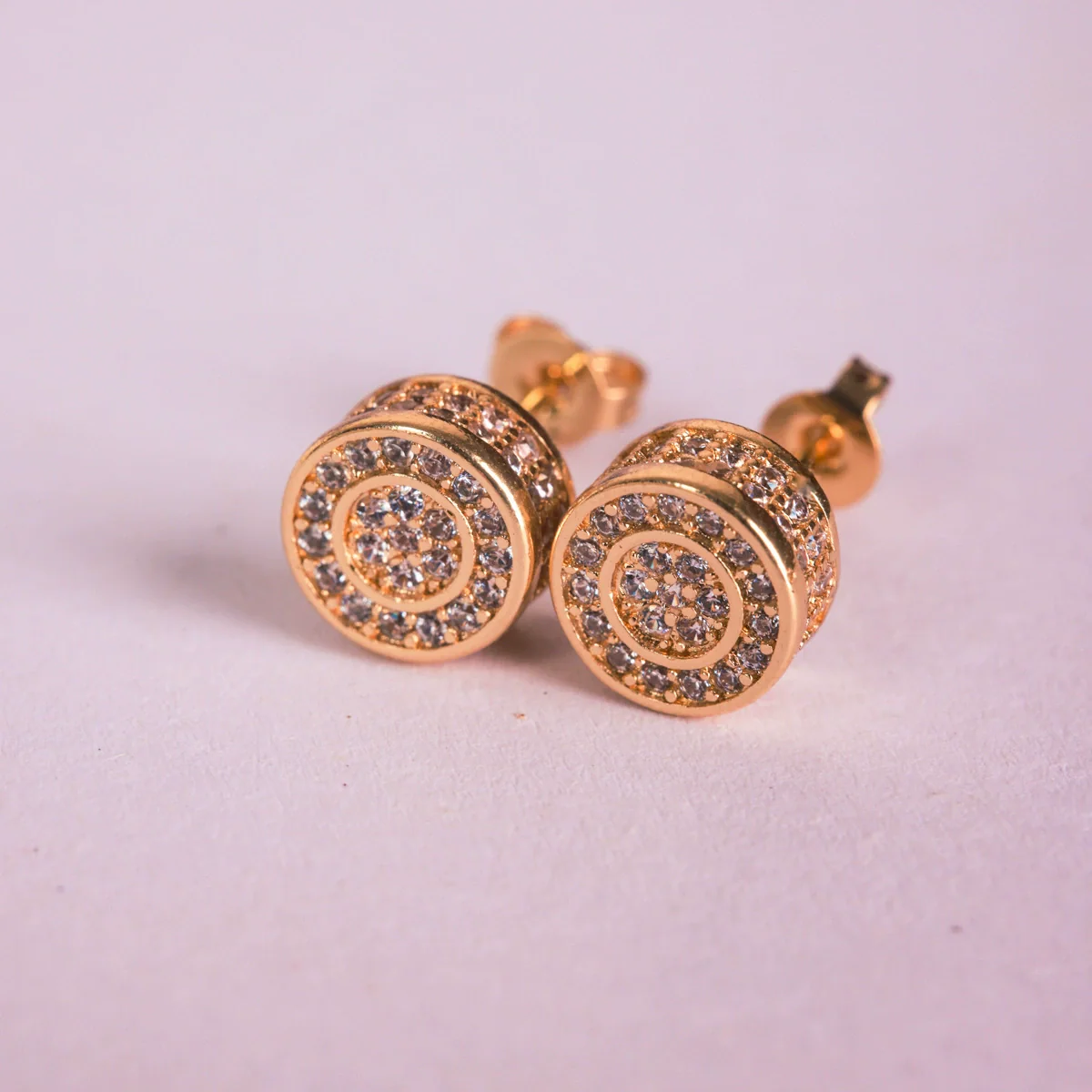 Wholesale Hiphop Style Copper Earrings With Microinlaid Zircon And Geometric Pattern - Image 3