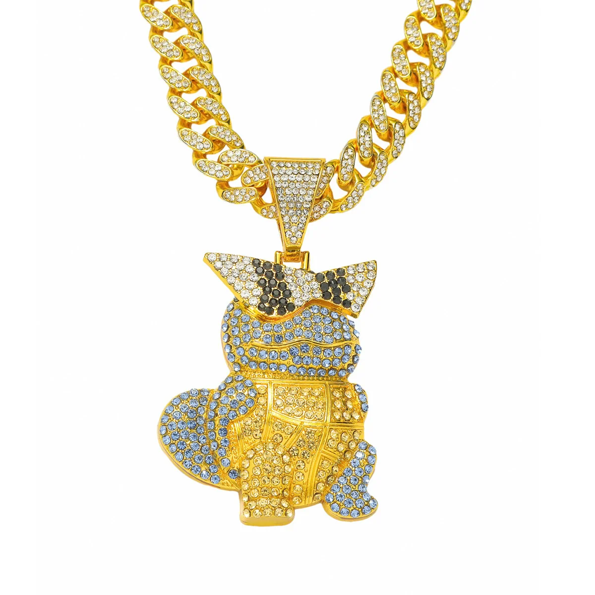 Wholesale Hiphop Style Threedimensional Cartoon Turtle Pendant Necklace Zinc Alloy Material Electroplating Treatment Cuban Chain - Image 5