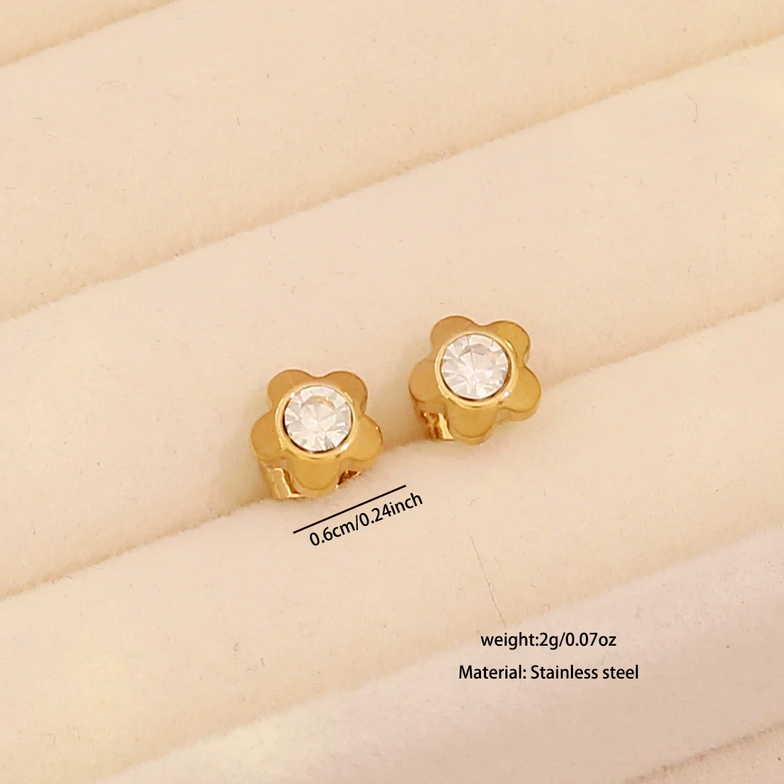 Wholesale Ice Cute Love Star Rhinestone Heart Shape Earrings For Women Titanium Steel Stainless Steel Environmentally Friendly Electroplated - Image 8