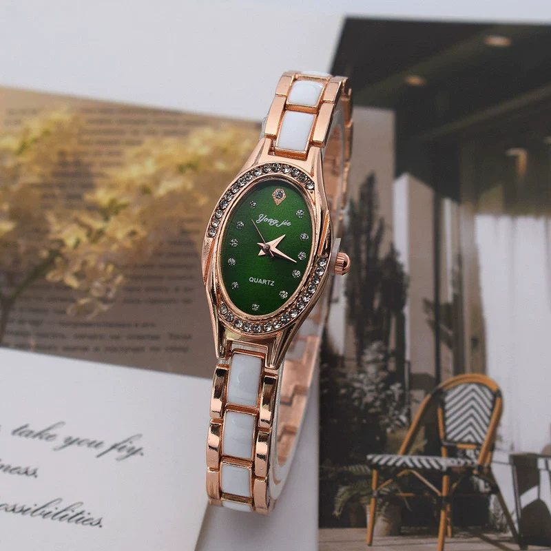 Wholesale Imitation Ceramic Oval Women's Leisure Quartz Watch
