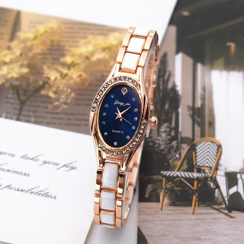Wholesale Imitation Ceramic Oval Women's Leisure Quartz Watch - Image 4