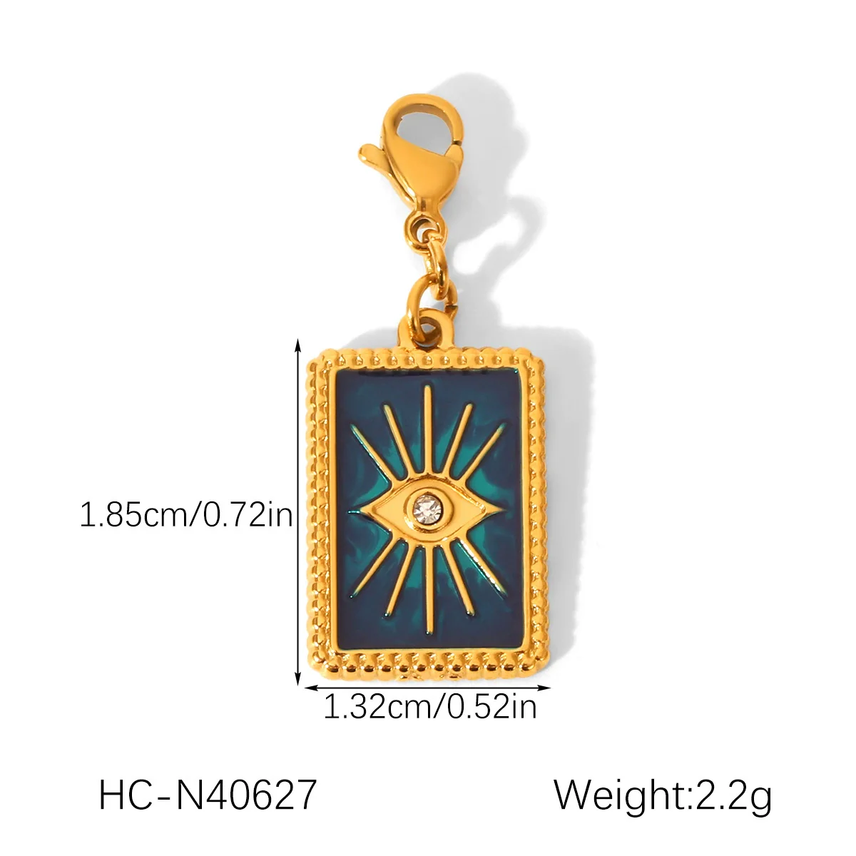Wholesale Ins Style Dripping Oil Stainless Steel Jewelry Accessories With Star Moon Heart Love Eyes Fish Patterns For Women - Image 9