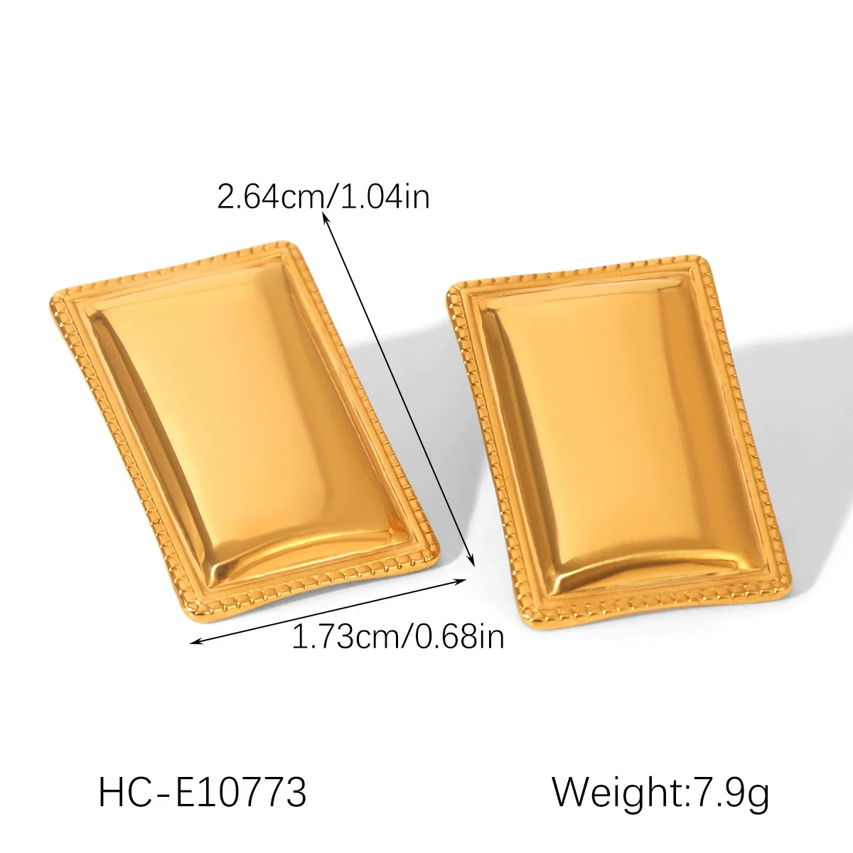 Wholesale Ins Style Geometric Stainless Steel Earrings With Heart Flower Wave Rhombus Drop Star Shapes Electroplated For Women - Image 15