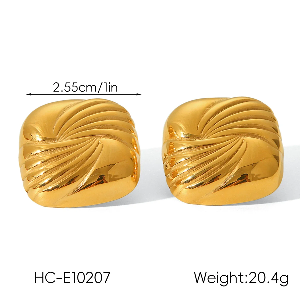 Wholesale Ins Style Geometric Stainless Steel Earrings With Heart Flower Wave Rhombus Drop Star Shapes Electroplated For Women - Image 9