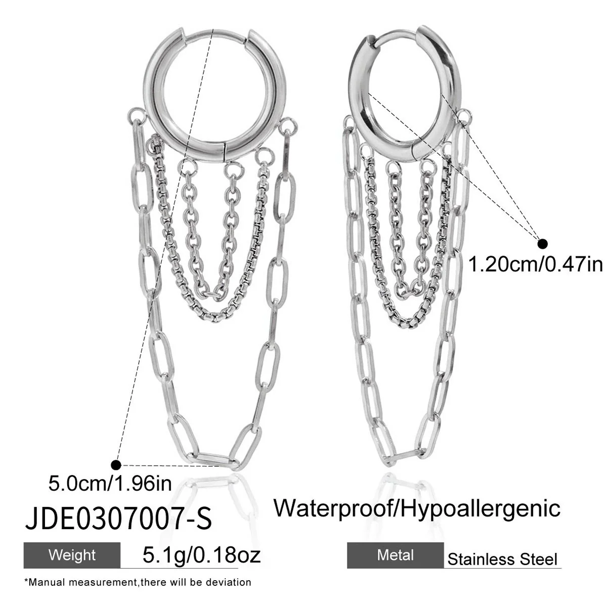 Wholesale Ins Style Geometric Stainless Steel Electroplated Earrings For Women - Image 8