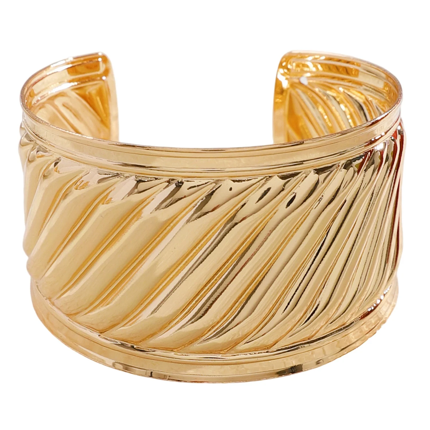Wholesale Iron Electroplated Gold Widebrimmed Irregular Geometric Minimalist Retro Exaggerated Personality Bracelet Jewelry - Image 5
