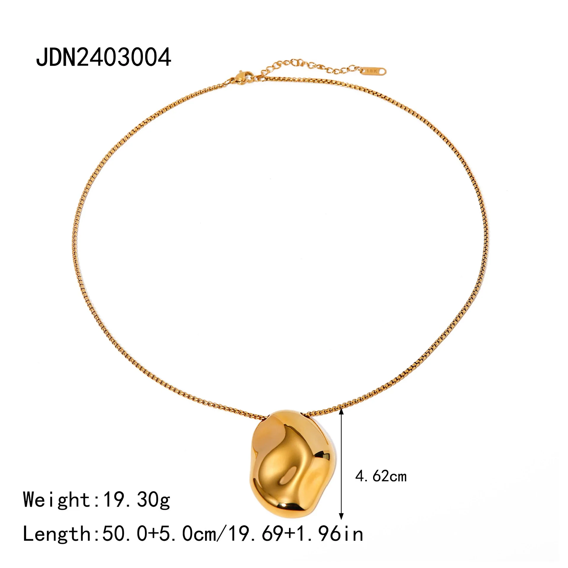 Wholesale Irregular Concave Hammer Snake Bone Chain Stainless Steel Electroplated Necklace For Women - Image 6
