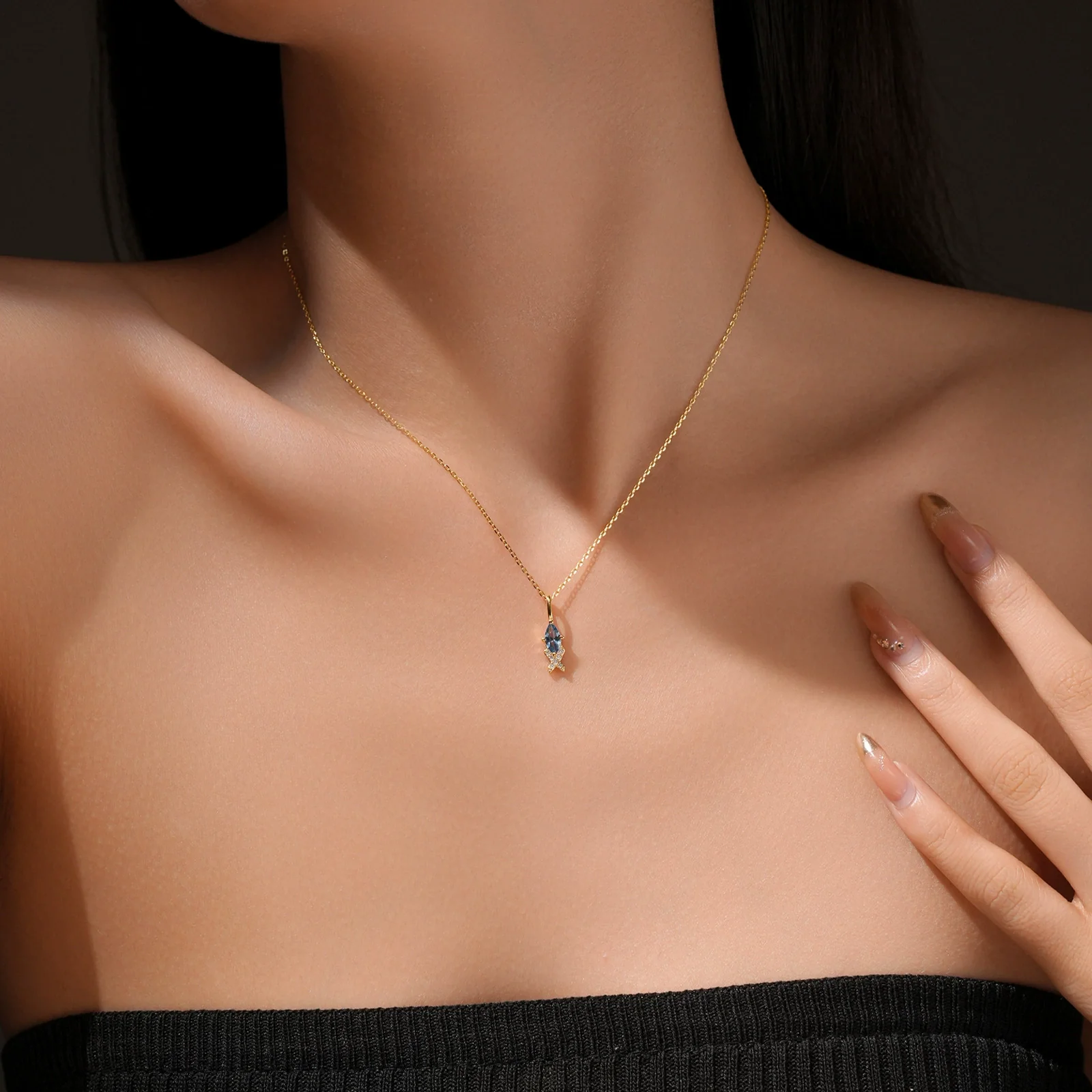 Wholesale Jewelry 925 Sterling Silver Irregular Geometric Design Necklace And Earring Set - Image 4