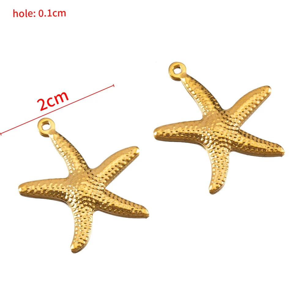 Wholesale Jewelry Accessories Stainless Steel Marine Series Pendant With Starfish Shell Seahorse And More Electroplated - Image 7