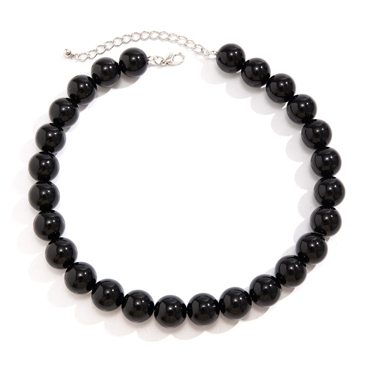 Wholesale Jewelry Acrylic Beaded Geometric Handmade Women's Fashion Ins Round Beads Single Layer Clavicle Necklace - Image 5