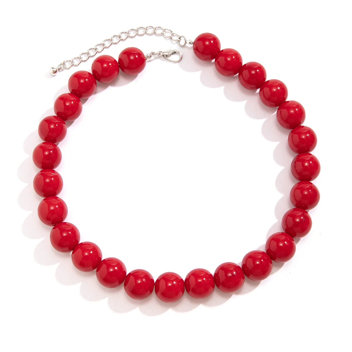 Wholesale Jewelry Acrylic Geometric Round Bead Handmade Women's Punk Style Collar Clavicle Necklace - Image 3
