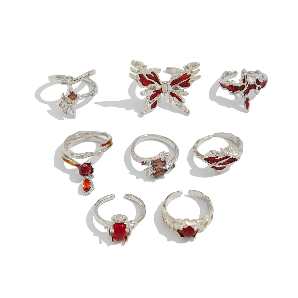 Wholesale Jewelry Alloy Dripping Oil Inlaid Gem Animal Zodiac Exaggerated Electroplated Ring - Image 5