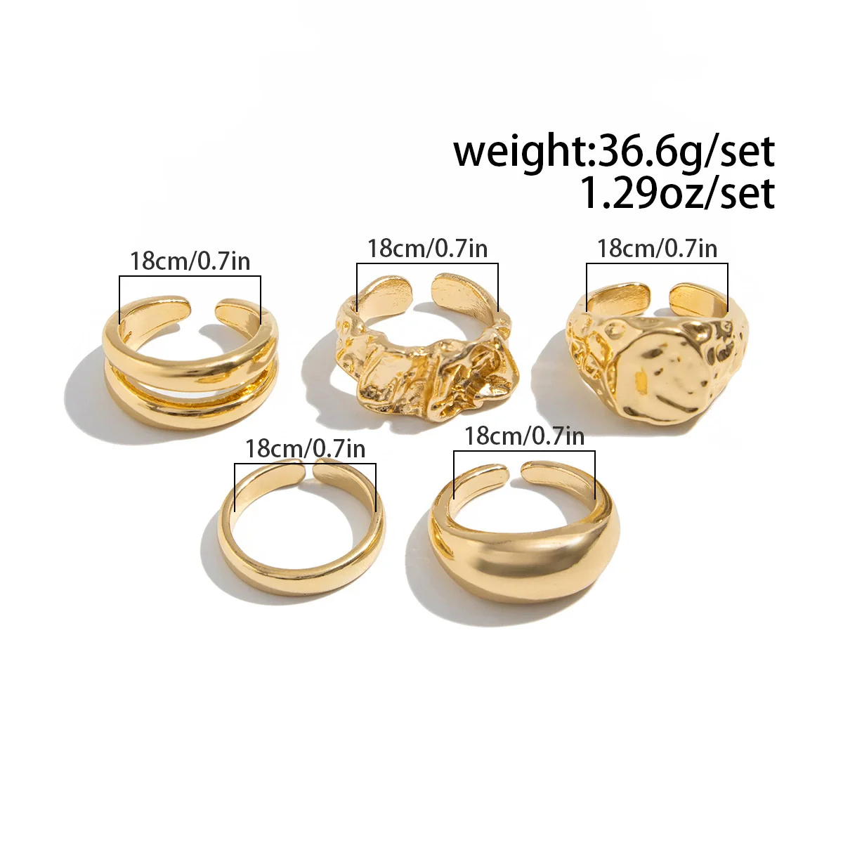 Wholesale Jewelry Alloy Geometric Hip Hop Style Ring Men's Electroplating - Image 6