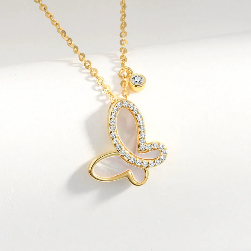 Wholesale Jewelry Animal Style Geometric 925 Sterling Silver Necklace With Microinlaid Zircon And Electroplating - Image 3