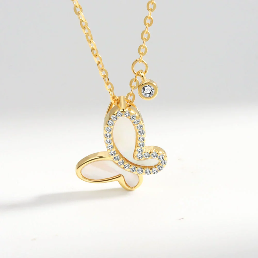 Wholesale Jewelry Animal Style Geometric 925 Sterling Silver Necklace With Microinlaid Zircon And Electroplating - Image 6
