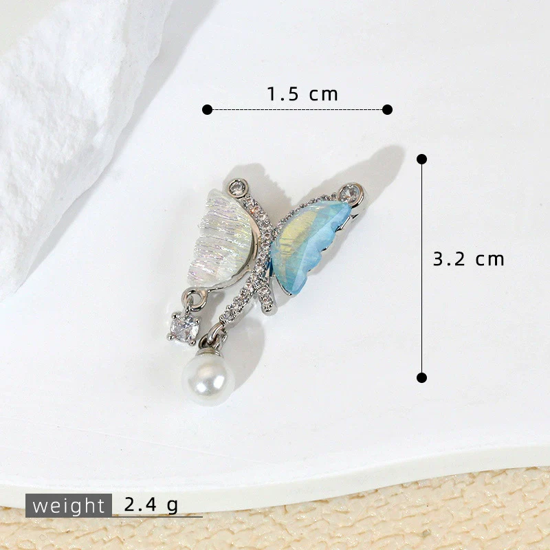 Wholesale Jewelry Copper Animal Zodiac Cartoon Style Micropaved Shell Butterfly Pearl Pendant Necklace And Earrings Accessories - Image 12