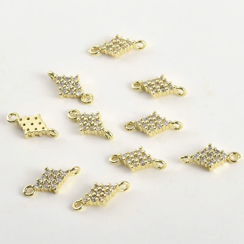 Wholesale Jewelry Copper Electroplated Four Leaf Flower Zircon Inlaid Pendant Bracelet Necklace Accessories - Image 12