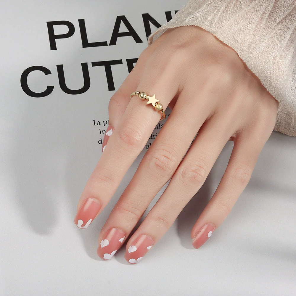 Wholesale Jewelry Copper Geometric Simple Frosted Electroplating Ring For Women - Image 3