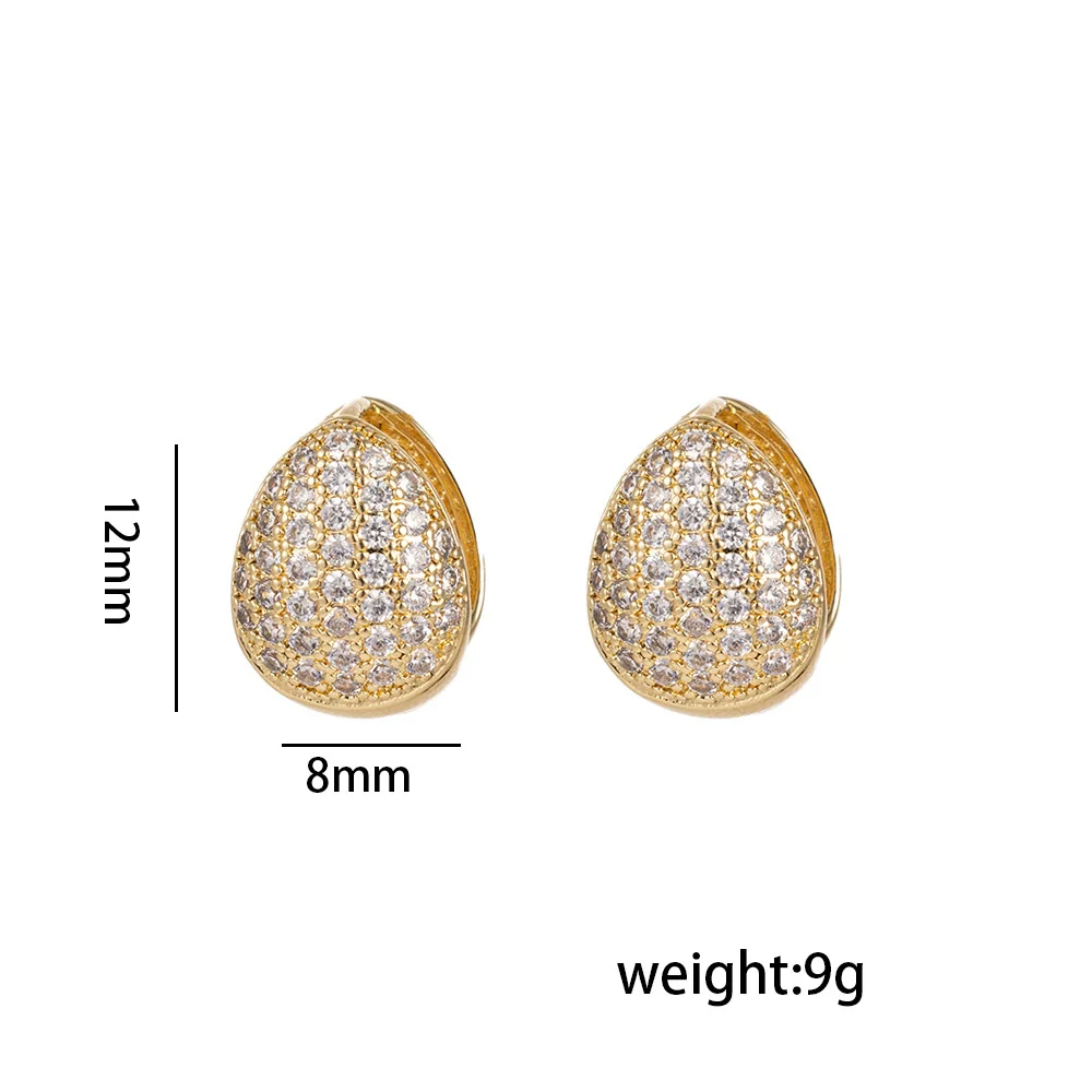 Wholesale Jewelry Copper Heart Shape Minimalist Electroplated Women's Earrings - Image 5