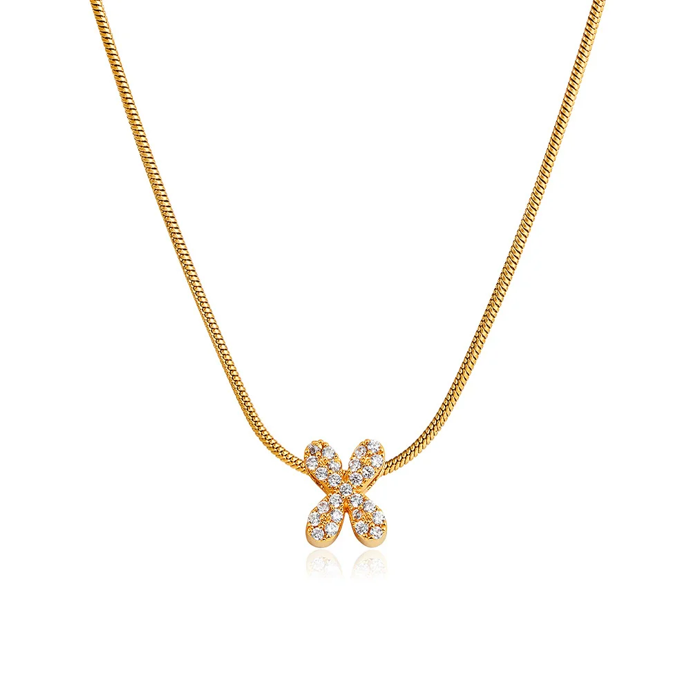 Wholesale Jewelry Copper Inlaid Zircon Letter Pendant Necklace Light Luxury Style - Image 52