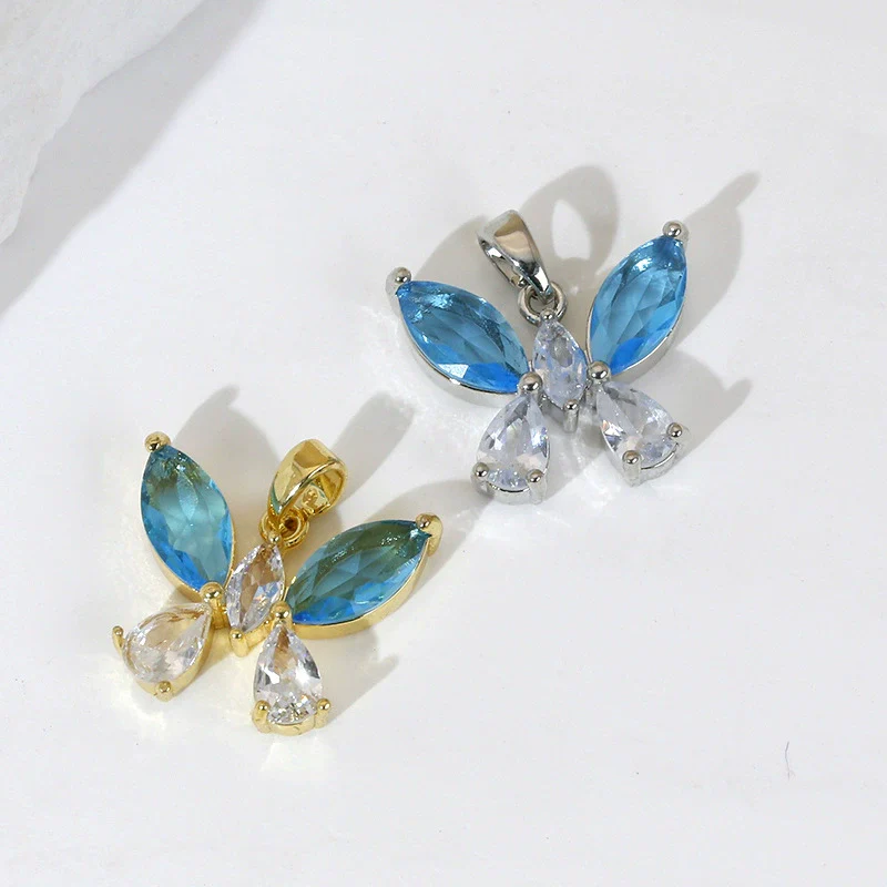 Wholesale Jewelry Copper Micropaved Animal Zodiac Butterfly Pendant Necklace And Earrings - Image 3