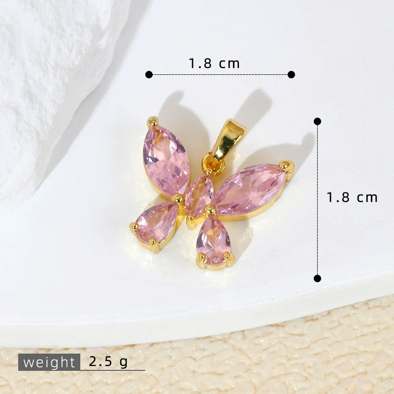 Wholesale Jewelry Copper Micropaved Animal Zodiac Butterfly Pendant Necklace And Earrings - Image 7
