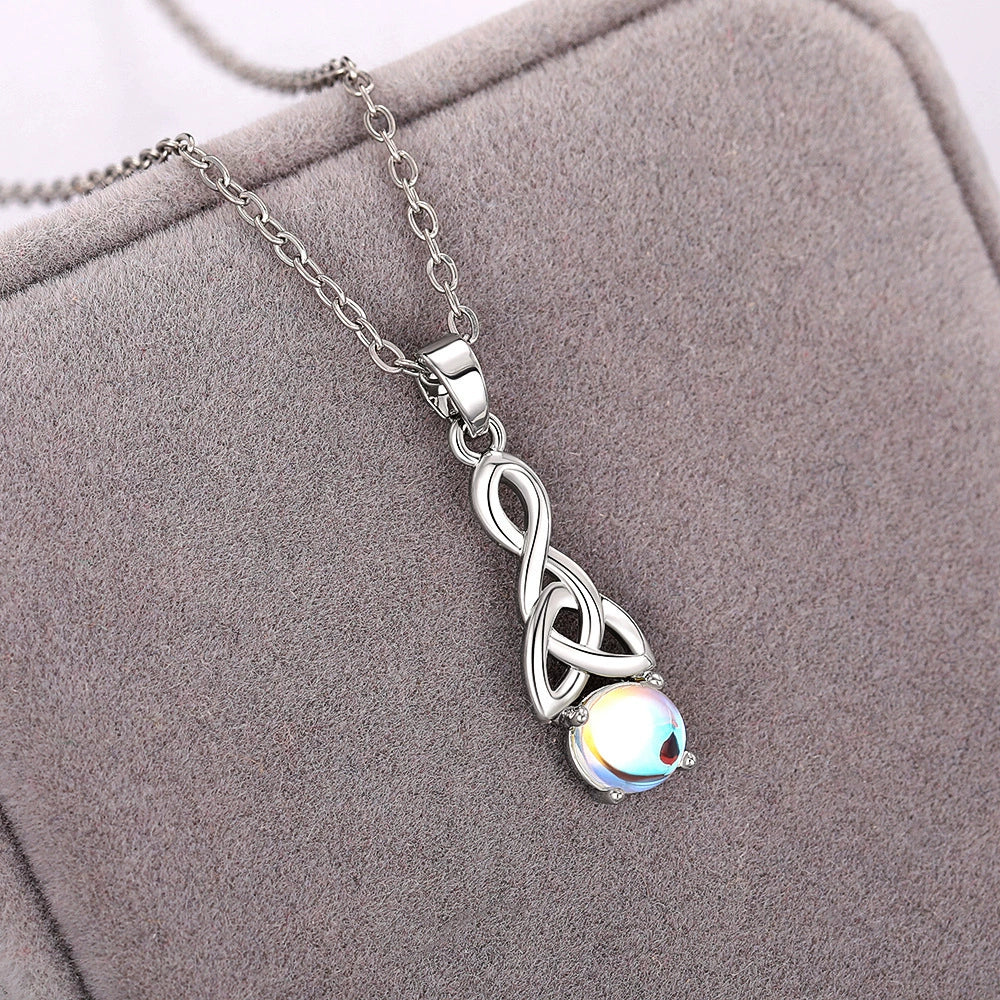 Wholesale Jewelry Fashion Copper Mixed Gem Inlay Zircon Dropshaped Ochain Ear Hook Necklace And Earrings Set - Image 2