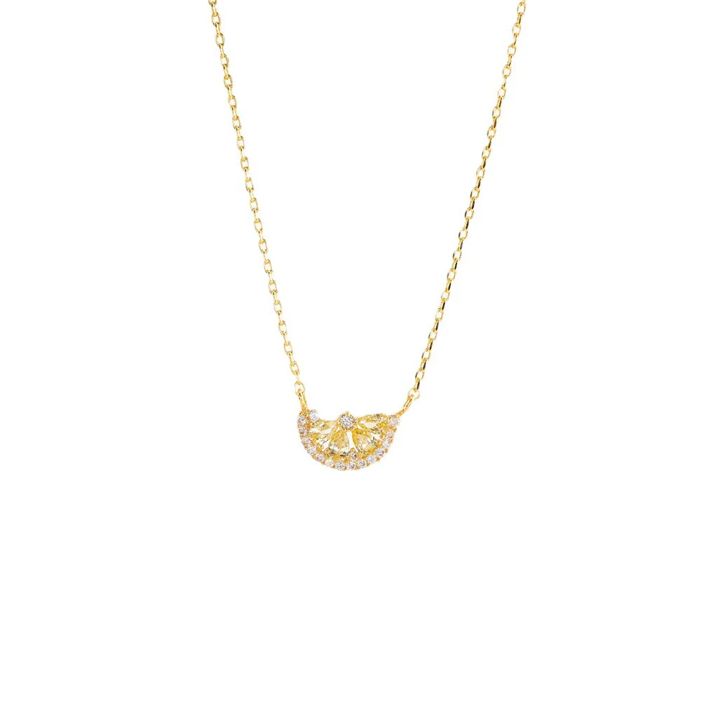 Wholesale Jewelry Fruit Shaped Pendant Necklace Copper Inlaid Zircon - Image 5