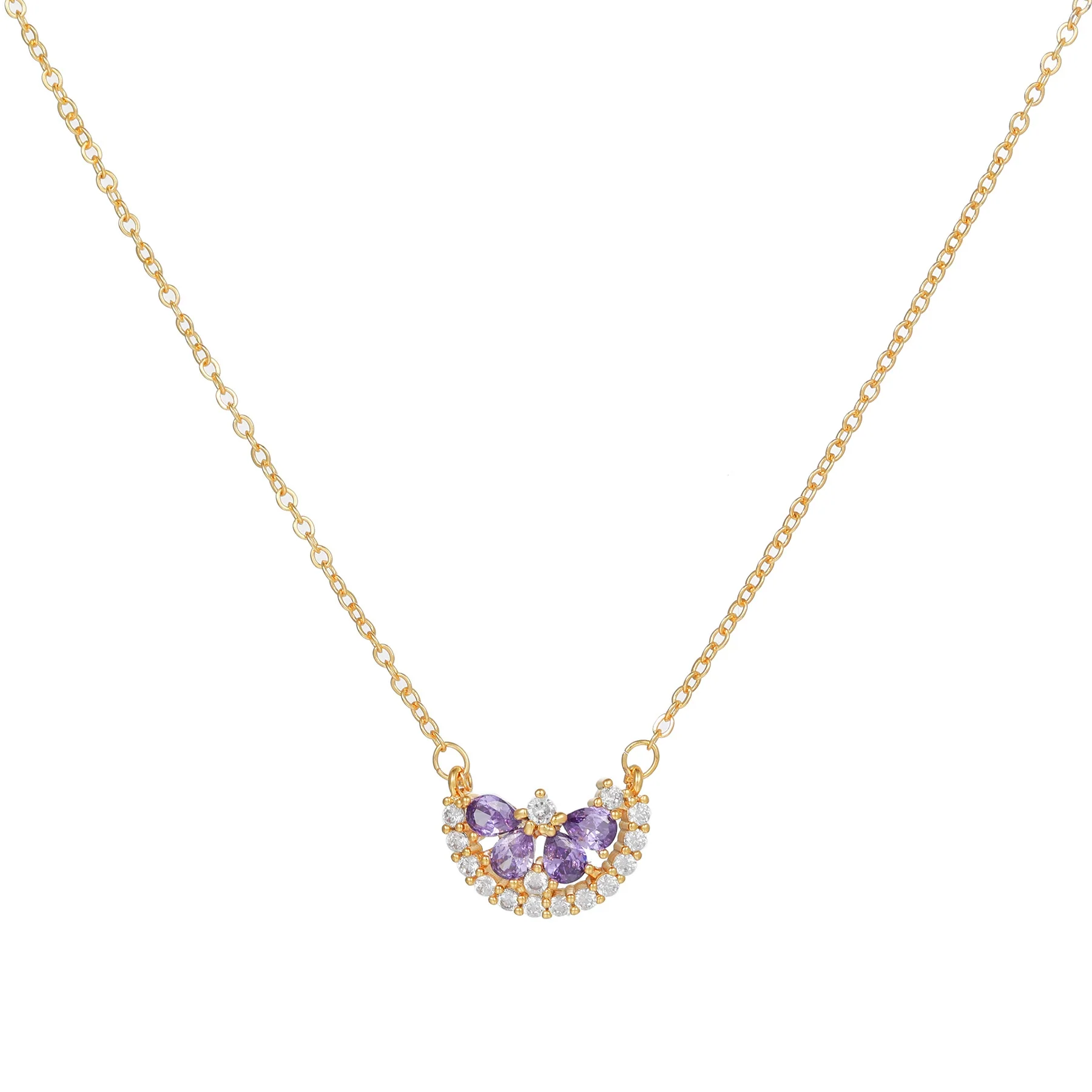 Wholesale Jewelry Fruit Shaped Pendant Necklace Copper Inlaid Zircon - Image 6