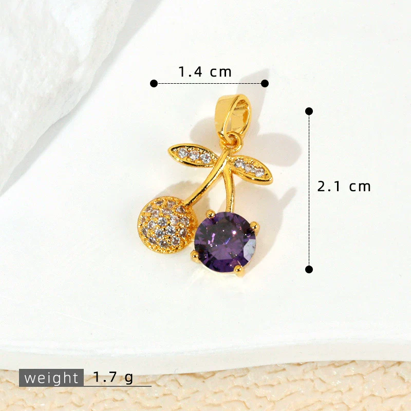 Wholesale Jewelry Fruit Style Copper Pendant Necklace With Electroplating - Image 19