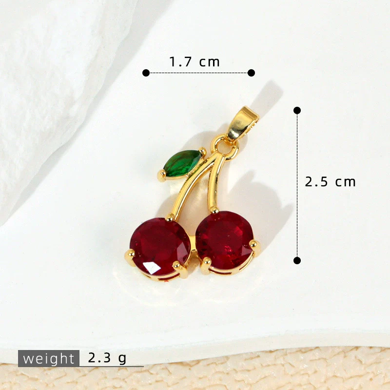 Wholesale Jewelry Fruit Style Copper Pendant Necklace With Electroplating - Image 7